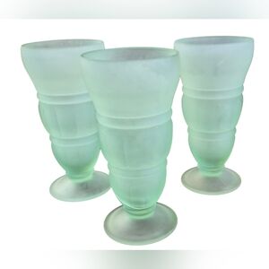 Set of Frosted Glass Goblets